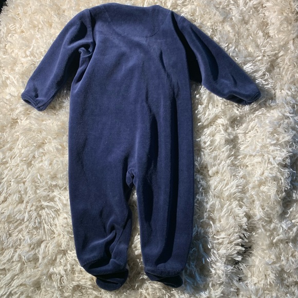 VINTAGE BABIES R US FOOTIE PAJAMA VELOUR W/ PUPPY  “MOMMY’S LITTLE PRINCE” 3MO - Picture 7 of 7